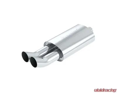 Borla Boomers Muffler Spitfire 2.25in Center Inlet/ 3in Dual Round Tips 5.5in x 8.5in Oval x 14in Long Body - 40059