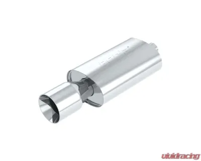 Borla Boomers Muffler Wailtail 2.25in Center Inlet/ 5in Single Round Tip 5.5in x 8.5in Oval x 14in Long Body - 40061
