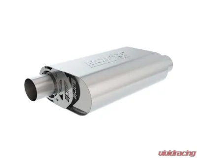 Borla CrateMuffler Muffler Chevrolet Small Block 283/ 327/ 350 CID V8 Stock Output 2.5" Offset Inlet/ 2.5" Offset Outlet S-Type - 400822