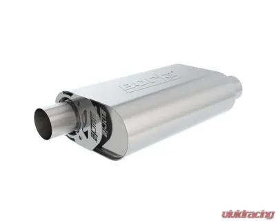 Borla CrateMuffler Muffler Chevrolet Small Block 283/ 327/ 350 CID V8 Stock Output 2.5" Offset Inlet/ 2.5" Offset Outlet ATAK - 400823