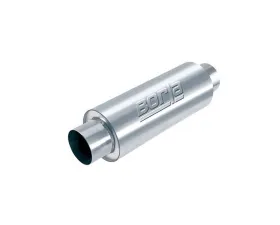 Borla XR-1 Sportsman Racing Muffler 3 in. Center Inlet/ 3 in. Center Outlet 5 in. Round x 15 in. Long Body