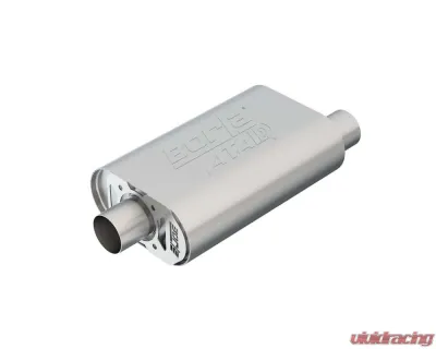 Borla CrateMuffler Muffler Chrysler/ Dodge/ Plymouth/ Mopar Big Block 383/ 413/ 426/ 440 CID V8 Moderate Output 2.5" Offset Inlet/ 2.5" Center Outlet ATAK - 400941