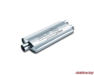 Borla ProXS Muffler 2.5in Center Inlet/ 2.5in Dual Outlet 4in x 9.5in Oval x 19in Long Body - 40348