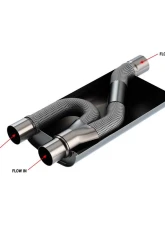 Borla 40474 Transverse Flow - Single 3" Inlet- Dual 2.5