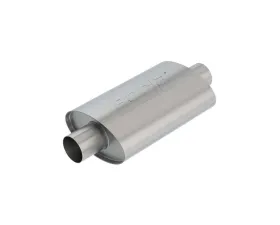 Borla XR-1 Sportsman Racing Muffler 2.5in Center Inlet/ 2.5in Center Outlet 4.5in x 7.88in Oval 12in Long Body