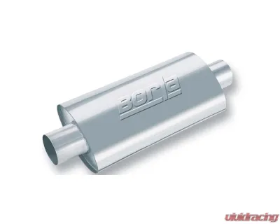Borla XR-1 Sportsman Racing Muffler 2.5in Center Inlet/ 2.5in Center Outlet 4.5in x 7.88in Oval x 16in Long Body - 40942