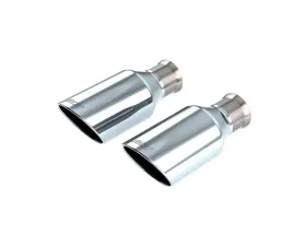 Borla 2021-2024 Ram 1500 TRX Tip Kit Single Round Rolled Edge Angle-Cut Bright Chrome
