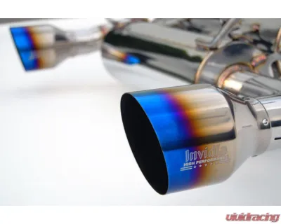 Invidia Gemini Catback Exhaust w/ Single Layer Titanium Tips Infiniti FX35 | FX37 2009+ - HS09IFXGIT
