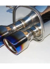 Invidia Q300 Catback Exhaust w/ Rolled Titanium Tips Subaru WRX | STI 2011-2014                                     - HS11STIG3T - Image 2