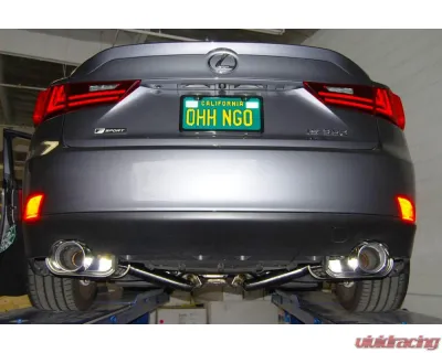 Invidia Q300 Axleback Exhaust w/ Rolled Stainless Steel Polished Tips Lexus IS350 | IS250 2013+ - HS13LISG3S