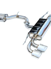 Invidia Q300 Catback Exhaust w/ Quad Oval Stainless Steel Tips Volkswagen Golf-R 2014-2016                                     - HS14GFRG3S - Image 2