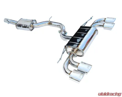 Invidia Q300 Catback Exhaust w/ Quad Oval Stainless Steel Tips Volkswagen Golf-R 2014-2016 - HS14GFRG3S