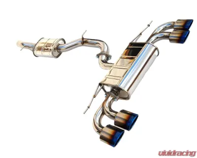 Invidia Q300 Catback Exhaust w/ Quad Oval Titanium Tips Volkswagen Golf-R 2014-2016 - HS14GFRG3T
