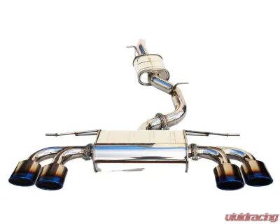 Invidia Q300 Catback Exhaust w/ Quad Oval Titanium Tips Volkswagen Golf-R 2014-2016 - HS14GFRG3T