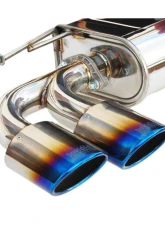 Invidia Q300 Catback Exhaust w/ Quad Oval Titanium Tips Volkswagen Golf-R 2014-2016                                     - HS14GFRG3T - Image 4