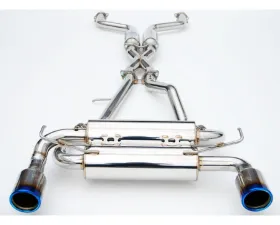 Invidia Gemini Catback Exhaust w/ Rolled Titanium Burnt Tips Infiniti Q50 2014+