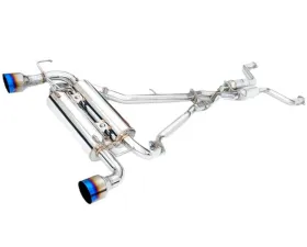 Invidia Gemini Catback Exhaust w/ Single Wall Titanium Burnt Tips Infiniti Q50 2014+