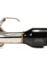 Invidia Gemini R400 Catback Exhaust w/ Black Tips Subaru WRX | STI 2011-2021                                     - HS15STIGM4SB - Image 5
