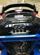 Invidia Q300 Catback Exhaust w/ Triple Titanium Tip Honda Civic Type-R 2017-2021                                     - HS17CTRFQ33ST - Image 5