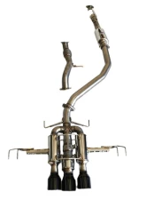Invidia R400 Full Catback Exhaust w/ Black Tip Honda Civic Type-R 2022+                                     - HS22CTRFGM3SBL - Image 7