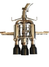 Invidia R400 Full Catback Exhaust w/ Black Tip Honda Civic Type-R 2022+                                     - HS22CTRFGM3SBL - Image 2