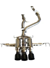 Invidia R400 Full Catback Exhaust w/ Black Tip Honda Civic Type-R 2022+                                     - HS22CTRFGM3SBL - Image 3