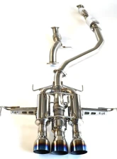 Invidia R400 Full Catback Exhaust w/ Titanium Tip Honda Civic Type-R 2022+                                     - HS22CTRFGM3STL - Image 2