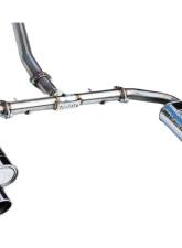 Invidia Q300 Non-Polished Catback Exhaust w/ Stainless Steel Tip Honda Civic Si 2022+                                     - HS22HS4QD1RSL - Image 2