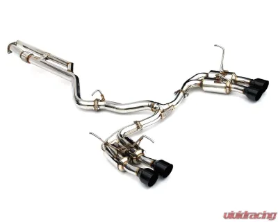 Invidia Gemini Catback Exhaust w/ Single Layer Quad Black Tip Subaru WRX 2022+ - HS22WRXGM4SB