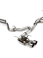 Invidia Gemini R400 Catback Exhaust w/ Stainless Steel Quad Tips Subaru WRX 2022+                                     - HS22WRXGM4SS - Image 4
