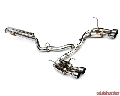 Invidia Gemini R400 Catback Exhaust w/ Stainless Steel Quad Tips Subaru WRX 2022+ - HS22WRXGM4SS