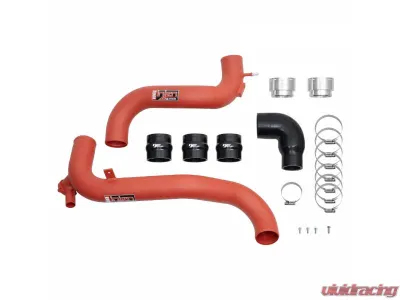 Injen Wrinkle Red Intercooler Pipes for Ford Bronco L4-2.3L Turbo 2021-2024 - SES9300ICPWR