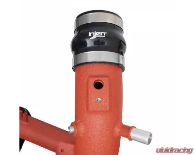 Injen Wrinkle Red Intercooler Pipes for Ford Bronco V6-2.7L Twin Turbo 2021-2024 - SES9301ICPWR