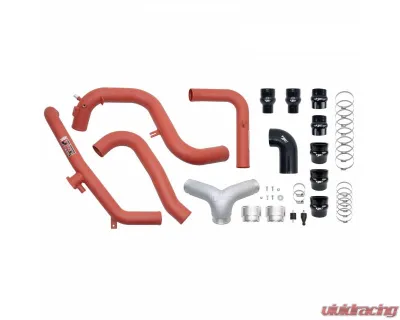 Injen Wrinkle Red Intercooler Pipes for Ford Bronco V6-2.7L Twin Turbo 2021-2024 - SES9301ICPWR