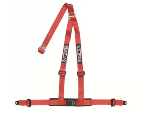 Sparco Red 2 Inch 3 Point Bolt-In Belt