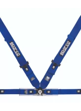 Sparco Blue 4 Point 3 Inch| 2 Inch Competition Harness Belt                                     - 04716M1AZ - Image 2