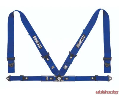 Sparco Blue 4 Point 3 Inch| 2 Inch Competition Harness Belt - 04716M1AZ