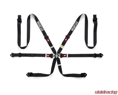 Sparco Black 6 Point 2 Inch Harness Belt PD - 04834HPDNR