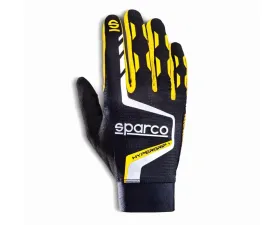 Sparco Hypergrip+ Gloves - 10-Medium Black/Yellow