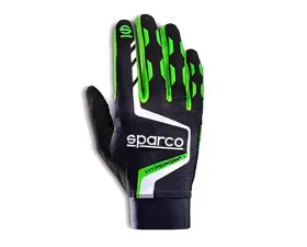 Sparco Hypergrip+ Gloves Black/Green (Size 10 - Medium)
