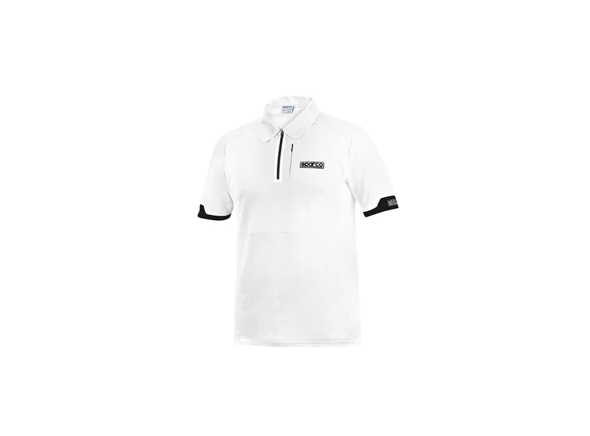 Sparco Polo Zip T-Shirt - 01367BI1S