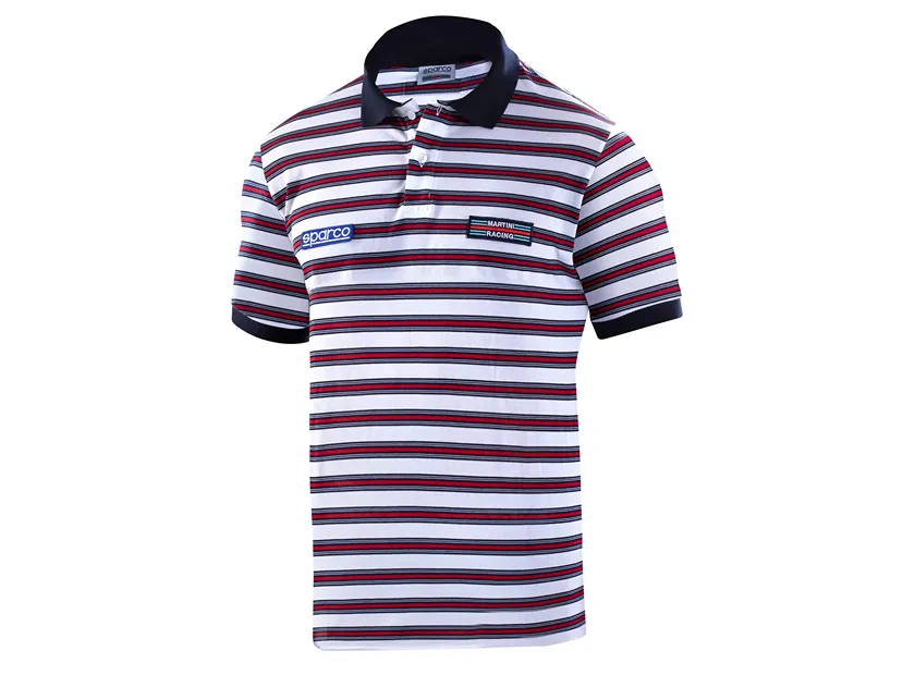 Sparco Martini Polo Replica Sportline Stripes - 01396MRBI5XXL