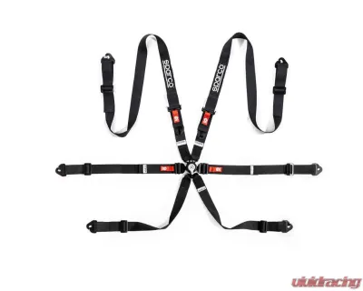 Spaco Competition Belt H2-PD 6 Point 2" Black Harness - BRN0002B0K0100N