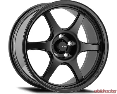 Konig Hexaform Wheel 15x9 4X100 Et35 Matte Black - HF95100355