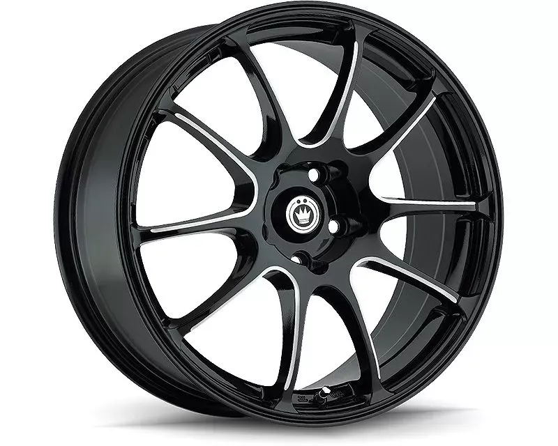 Konig Illusion Wheel 17X7 4X100 Et40 Black/Ball Cut Machine - IL77100405