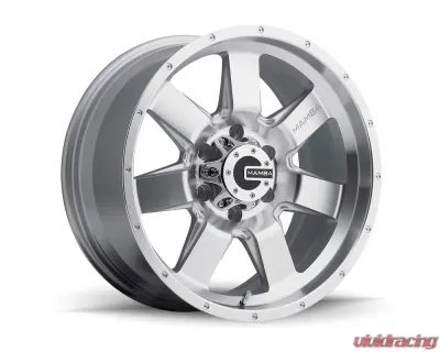 Mamba M14 Wheel 20x9 6x139.7 12mm Machined Face Silver / Drill Holes - M14298312S