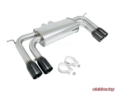 Megan Racing AxleBack Exhaust Stainless Black Chrome Tips BMW X5M | X6M 2010-2014 - MR-ABE-BX5M-BC