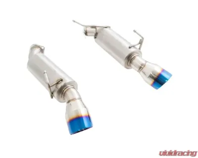 Megan Racing Dual Canister Axleback Exhaust Blue Tips RWD Infiniti G37 Coupe 3.7 VQ | Infiniti Q60 Coupe 2008-2015 - MR-ABE-IG08-BT