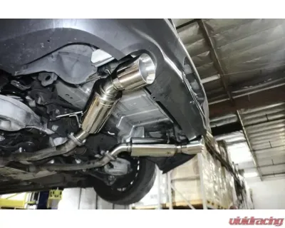 Megan Racing Dual Canister Axleback Exhaust Blue Tips RWD Infiniti G37 Coupe 3.7 VQ | Infiniti Q60 Coupe 2008-2015 - MR-ABE-IG08-BT