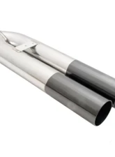 Megan Racing Muffler Delete Dual 3" Black Chrome Straight Tips Universal                                     - MR-UT-D3-BC - Image 2